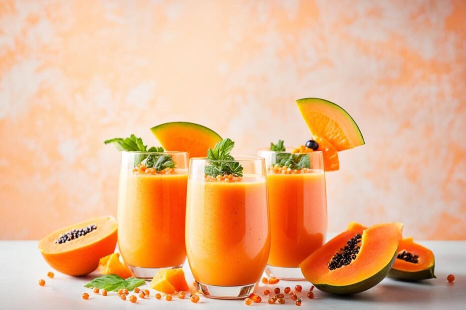 Vitamina de Mamão com Laranja